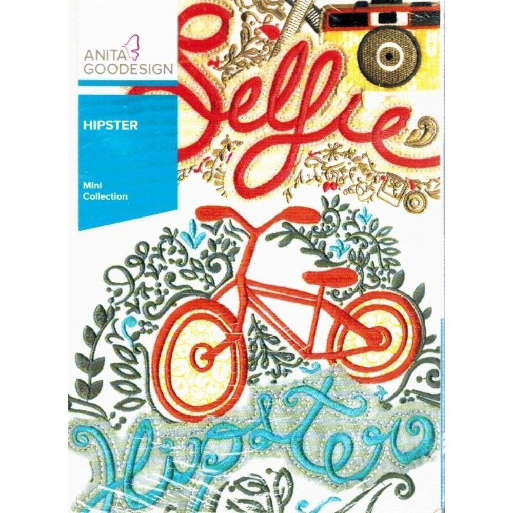 Anita Goodesign Hipster Embroidery Mini Collection 15 Designs Software Pack